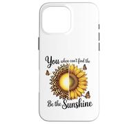 Leopard Sunflower Be The Sunshine Positive Case for iPhone 16 Pro Max