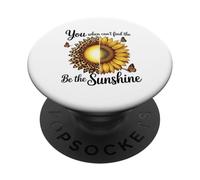 Leopard Sunflower Be The Sunshine Positive PopSockets Adhesive PopGrip