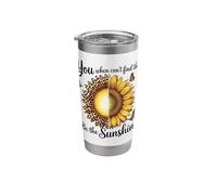 Leopard Sunflower Be The Sunshine Positive Stainless Steel Insulated Tumbler