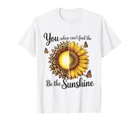 Leopard Sunflower Be The Sunshine Positive T-Shirt