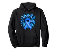 Leopard Sunflower Blue Ribbon Amyotrophic Lateral Sclerosis Pullover Hoodie