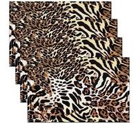 Leopard Table Mats Placemat Cow Print Animal Print Placemats Set of 4 Zebra Print Placemats Set of 4 Kids Adults 45X30cm