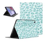 Leopard Tablet Case for iPad Air 13" M2 2024 | Aesthetic Cheetah Panther Light Blue Pattern Flip PU Leather Stand Funda Adjustable Protective Cases for Girls Boys