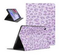 Leopard Tablet Case for Samsung Galaxy Tab S2 9.7" | Aesthetic Cheetah Light Purple Cute Pattern Flip PU Leather Stand Funda Adjustable Protective Cases for Boys Girls