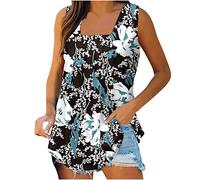 Leopard Tank Tops Women UK,Ladies Vest Tops Sale Graphic Shirts Square Neck Sleeveless Summer Tops Going Out Loose Fit Boho T Shirt Longline Blouse Pleated Flounce Tunic Cami Shirts Camisoles Top