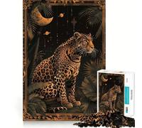 Leopard Tarot Cards Jigsaw Puzzles 1000 Pieces for Teenagers Brain Think Serene Game Real Challenge Santa Gift (50x75cm)