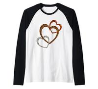 Leopard Tiger Cheetah Zebra Heart Print Shirt Hearts Love Raglan Baseball Tee