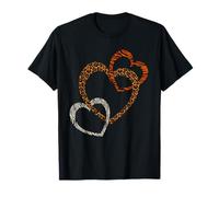 Leopard Tiger Cheetah Zebra Heart Print Shirt Hearts Love T-Shirt