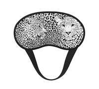 Leopard Tiger Print Black and White, Full Eye Covers Light Blocking Eye Masks Blackout Sleep Eye Muffs