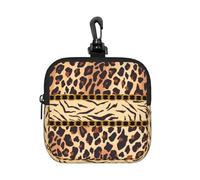 Leopard Tiger Skin Print, Square Zipper Storage Bag, Neoprene Coin Purse, Small Wallets, Change Pouch, Change Purse