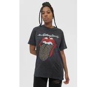 Leopard Tongue Dip Dye Acid Wash T Shirt The Rolling Stones Black M