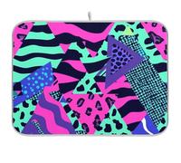 Leopard Triangles Stripes Spots Dish Mat Absorbent Drainer Dish Drying Mat Fast Drying Mat Kitchen Drainer Countertop Gadgets Medium 40cm x 45cm