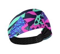 Leopard Triangles Stripes Spots Non-Slip wide headband Stretchy sweaty bands for tennis Gym Yoga accesorios para cabello de mujer