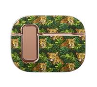 Leopard Tropical Leaves Headphone Case Compatible with Airpod Pro 2 Protective Cover Cute Hard Case