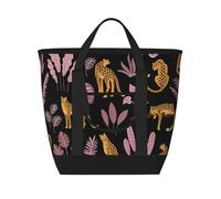 Leopard Tropical Pattern,Lunch Bags Large Capacity Insulated Tote Bag For Women Men Work Picnic Travel