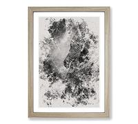 Leopard Vol.5 Watercolour Framed Print | A2 Oak Framed Wall Art | Ready to Hang | Modern Animal Picture | Living Room Bedroom Lounge Office
