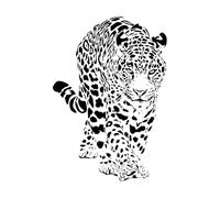 Leopard Walking wall Decals Cheetah Animals Wild Pet Wall Stickers Wild Cat Vinyl Sticker for Bedroom Nursery Decor Murals Small - 30x43cm