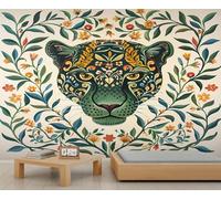 Leopard Wallpapers Elegant Animal Wallpaper Murals Floral Mandala Pattern Wallpaper Nature Wall Paper for Kids Bedroom Living Room Art 200X140cm