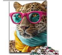 Leopard Wearing A Scarf 2000 Piece Jigsaw Puzzles for Adults, for And 14 Years And over Brainteaser Family Games Christmas Birthday Gifts (70x100cm)