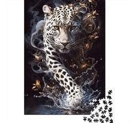 Leopard Whispers 1000-Piece Jigsaw Puzzle for Adults, 52x38cm/1000pcs, White Cardboard for Simple Sorting; Relaxed Solo Time at Home