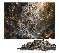 Leopard Whispers Detailed Wooden Puzzle for Adults, 300 Pieces | A screen-free tabletop activity - easier piece organisation on weekends.