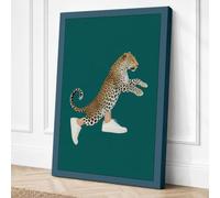 Leopard with Marble Feet Canvas Wall Art Print 30x20 Inch (76 x 51 cm)