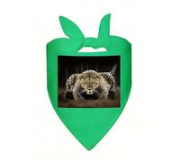 Leopard2 Dog Bandana Cute Soft Triangle Bibs Washable Kerchief Adjustable Dog Scarf Puppy Neckerchief Stylish Handkerchief Pet Bandana Pet Scarfs for Small Dogs Cat Pet Green-Style