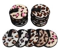 LEOPARDATE Makeup Remover Sponges Travel Sponges Reusable Washable Makeup Remover Facial Cleansing Sponges Unique Soft Round Practical for Travel and Daily Use