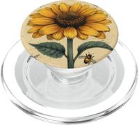 Leopards Bane Flower Blooming With Bees Around Graphic PopSockets PopGrip for MagSafe