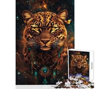 Leopard's Cosmic Dream 1000 Piece Jigsaw Puzzle for Teenagers Support Memory Strength And Retention Gentle Calm Leisure Activity (50X75cm)