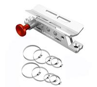 Leopauto Vehicle Fire Extinguisher Mount Bracket, Aluminum Adjustable Quick Release Roll Bar Fire Extinguisher Bottle Mount with 8 Clamps, Compatible with Jeep Wrangler JK TJ Rubicon UTV, Silver