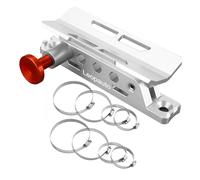 Leopauto Vehicle Fire Extinguisher Mount Bracket, Aluminum Adjustable Quick Release Roll Bar Fire Extinguisher Bottle Mount with 8 Clamps, Compatible with Jeep Wrangler JK TJ Rubicon UTV, Silver