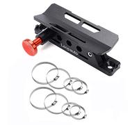 Leopauto Vehicle Fire Extinguisher Mount Bracket, Aluminum Adjustable Quick Release Roll Bar Fire Extinguisher Bottle Mount with 8 Clamps, Compatible with Jeep Wrangler JK TJ Rubicon UTV, Black