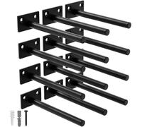 LEOPO 12 Pack-6 inch Floating Shelf Bracket, Hidden Brackets for Wood Shelf