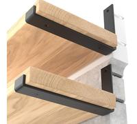 LEOPO 8 inch Shelf Bracket for DIY Floating Shelf, 1/5 inch Thick Heavy Duty Bracket, 6 Pack