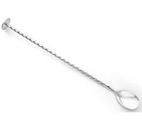 Leopold Vienna 20 x 280 mm Stainless Steel Twisted Polished Cocktail Spoon, Silver