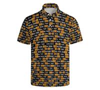 LEOPOM Funny Halloween Polo Shirts Halloween Golf Shirt Retro Fun Outfit Shirt for Men, Funnyclub, XL