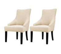 Leorate Hight Scoop Back Chair Covers - Stretch Jacquard Wingback Armchair Slipcovers Recliner Chair cover Furniture Protector for Home Decor - Brown 2 Pieces