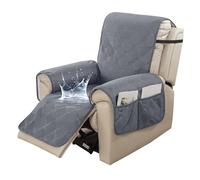 Leorate Waterproof Recliner Sofa Cover, Non-Slip Recliner Chair Slipcover for Families with Pets, Armchair Recliner Protector for Home (Darkgrey)