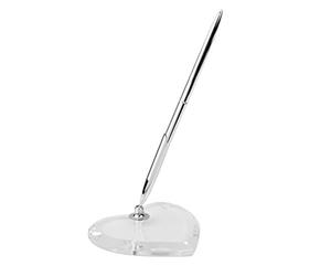 leorx TRTAZ11A Wedding Pen Set Wedding Reception Guest Pen with Heart Shape Acrylic Base Stand