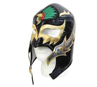 Leos Imports Mexican Luchador Wrestling Tribute Mask, Black 53 Eagle Warrior Design, Adjustable Velcro Fit