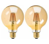 Leo's Light Vintage LED Filament Bulb G95 (φ95mm) 12W Decorative Large Globe LED Filament Bulb, E27 Screw Base, Warm White 2200K, 100W Equivalent, 1200lm (Amber, 12W)