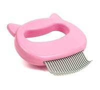 Leo's Paw The Original Pet Hair Removal Massaging Shell Comb Soft Deshedding Brush Grooming and Shedding Matted Fur Remover Dematting tool for Long and Short Hair Cat Dog Puppy Bunny (Pink)