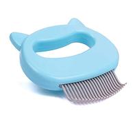 Leo's Paw The Original Pet Hair Removal Massaging Shell Comb Soft Deshedding Brush Grooming and Shedding Matted Fur Remover Dematting tool for Long and Short Hair Cat Dog Puppy Bunny (Blue)
