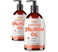Leo's Salmon Oil 1 litre for Dogs and Cats | Premium 100% Natural Fish Oil Supplements for Dogs and Cats | Enhances Coat Shine, Joint Health, Itchy or Dry Skin, and Dandruff Hair Treatment 2 X 500ml
