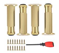 LEOSHI Adjustable Legs, Suitable for Tables, Cupboards, Sofas, Aluminum Alloy, Metal Sofa Feet, Golden, Maximum Load: 980Kg/Gold/8Cm Made in China