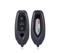 LEOSOX Aluminium Alloy Car Key Case Cover Fob Compatible With Lamborghini URUS 2021 Remote Shell Holder Protector With Keychain Ring (Color : Black with chain)