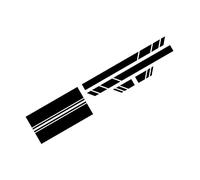 LEOSOX Car Front Hood Bonnet Sport Door Side Skirt Stripes Styling Body Decor Sticker Auto Vinyl Decals Styling Compatible With VW Amarok (Color : Nero, Size : 1 set)