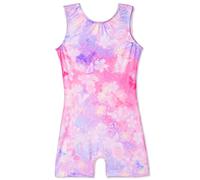 Leotards for Girls Gymnastics Kids Children Biketard With Shorts Sparkly Unicorn Dance Unitards（Multiple Colors）, Rainbow Butterfly, 1-2 Years