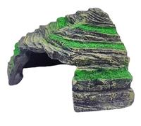 LEOTERRA Reptile Hide, Resin Reptile Hides for Lizard, Snake. Moderate Size for Aquarium,Bearded Dragon or Gecko Tank Accessories. Natural Looking Basking Platform, Axolotl, Snake Hideout